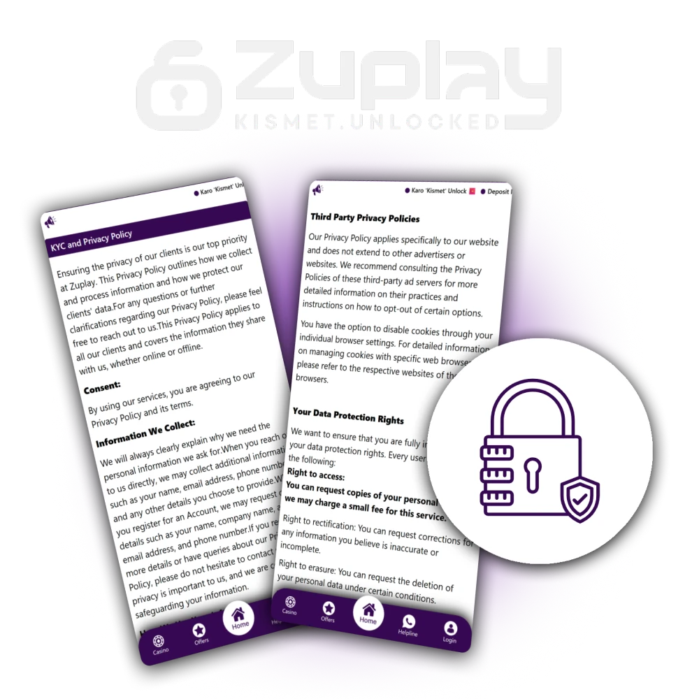 See how Zuplay protects your privacy and keeps your data secure.