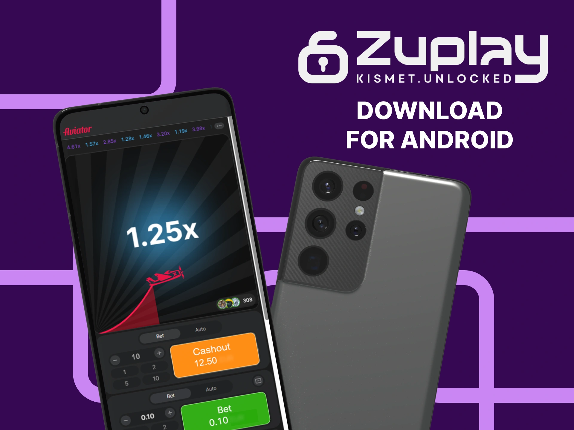 Get Zuplay app for android to play Aviator anytime.