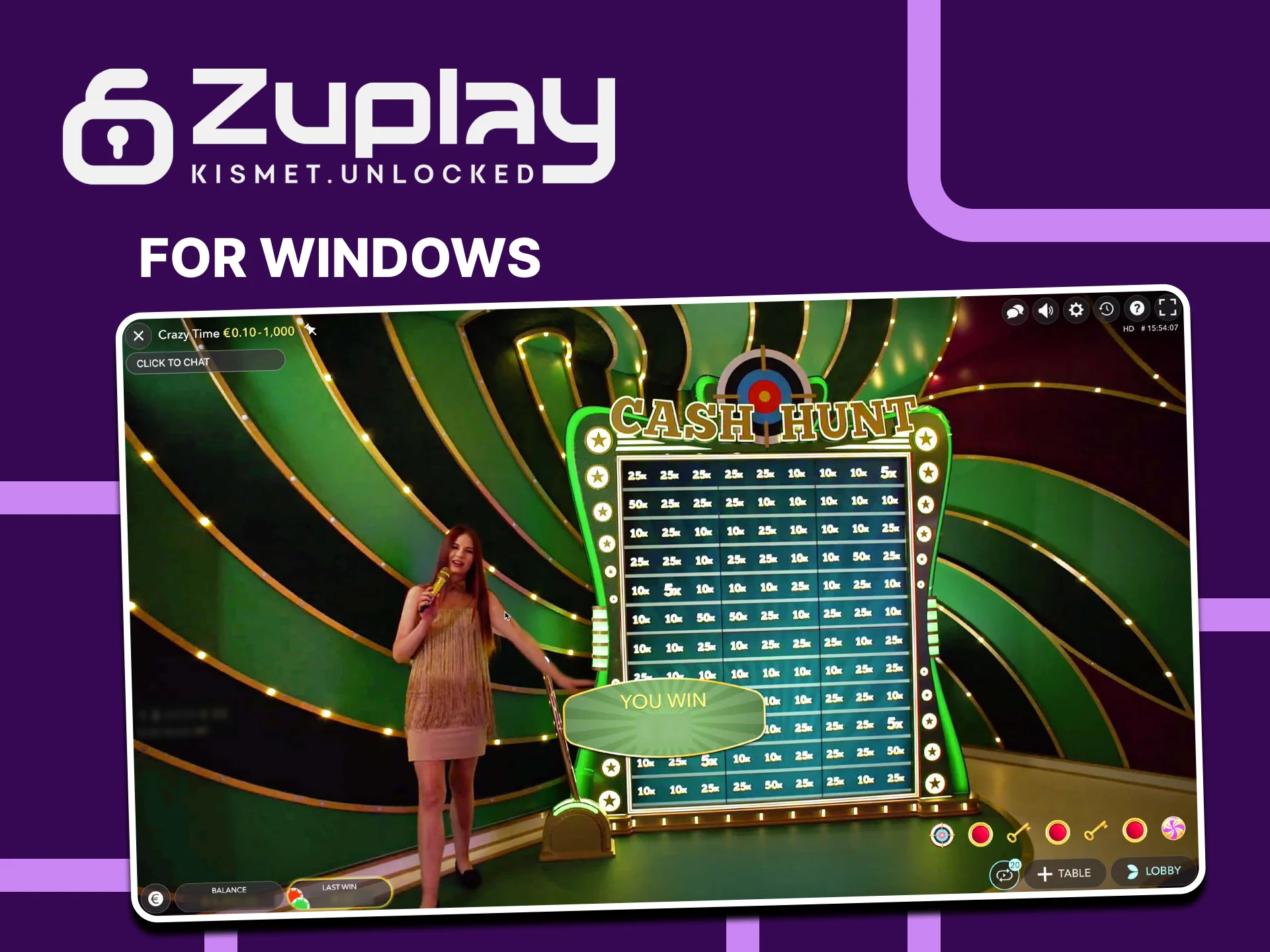 Enjoy playing Crazy Time fully with your pc at Zuplay.